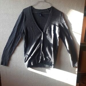 Gray V-Neck Women's Sweater (Gap)